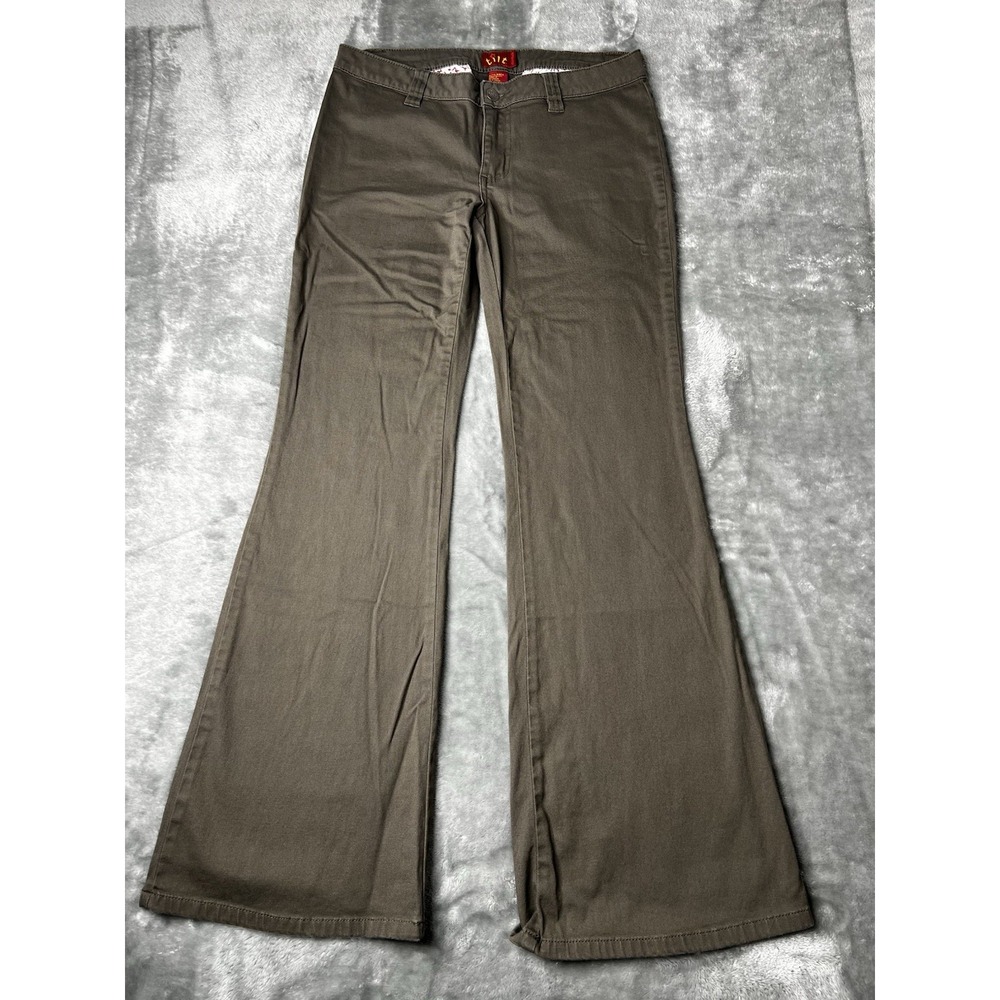 Y2K Tilt Pants Women Size 9 Reg Olive Green Stretch Bootcut